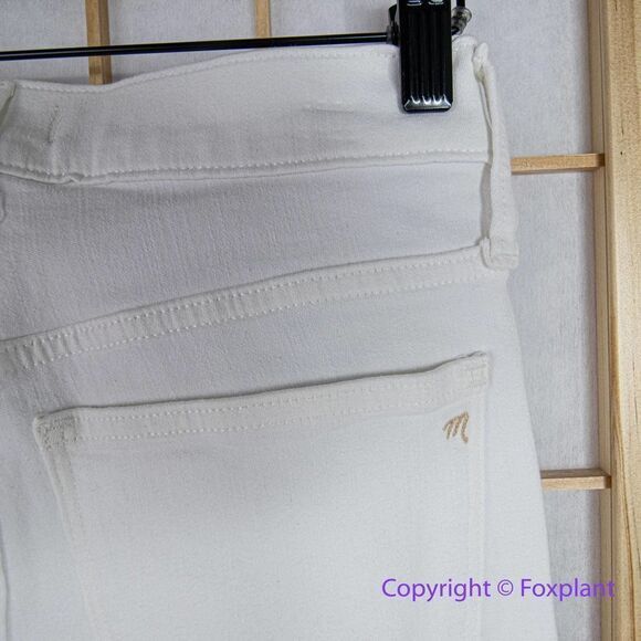 NEW Madewell Kick Out Crop Jeans in pure white, 24 - Picture 11 of 16